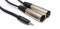 Hosa CYX-403M 1/8 to Dual XLR Male Stereo Breakout Cable