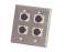 Pro Co WP2035 Double Wall Plate with 4 Female XLR