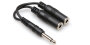 Hosa Y Cable (1/4" TS Male to Female 1/4" TS x 2)