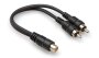 Hosa YRA-105 Female RCA to Dual Male RCA Y-Cable