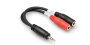 Hosa Stereo Breakout 1/8" Male to Dual 1/8" Female Cable