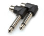 Hosa GPR-123 Right Angle RCA to Male TS 1/4" Adapters
