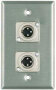 Pro Co WP1008 Wall Plate with Dual Male XLR
