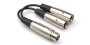 Hosa Y YXM121 XLR Female to Dual XLR Male Cable