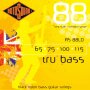 Rotosound Tru Bass 88 Black Nylon Flatwound Electric Bass Strings