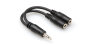 Hosa Stereo Breakout 1/8" Male to Dual 1/8" Female Cable