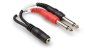 Hosa YMP-434 Female TRS 1/8" to Dual Male TS 1/4" Stereo Breakout Cable