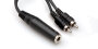 Hosa YPR-131 Female TS 1/4" to Dual RCA Y-Cable