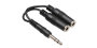 Hosa YPP118 Single 1/4" TRS To Dual 1/4" TRS Female Y-Cable