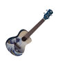 Luna UKEGWC Great Wave Concert Ukulele with Gig Bag