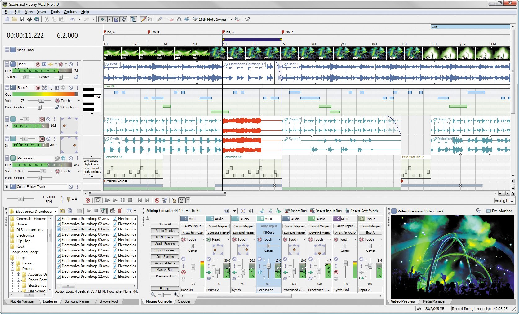 Скриншоты к программе ACID Pro 7 (электронная версия). Скриншот 1.