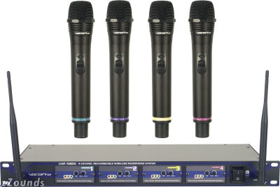 VocoPro UHF5805 4-Channel Rechargeable Handheld Wireless System from zZounds.com!