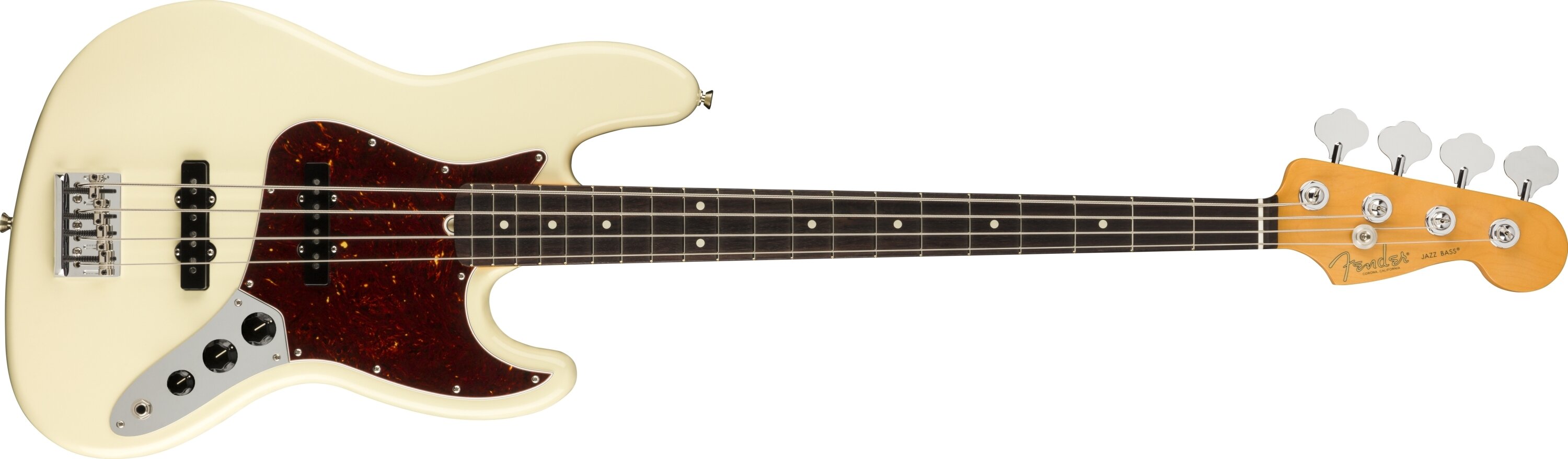 Fender Amer Pro II Jazz Bass RW Olympic White W/C -  0193970705