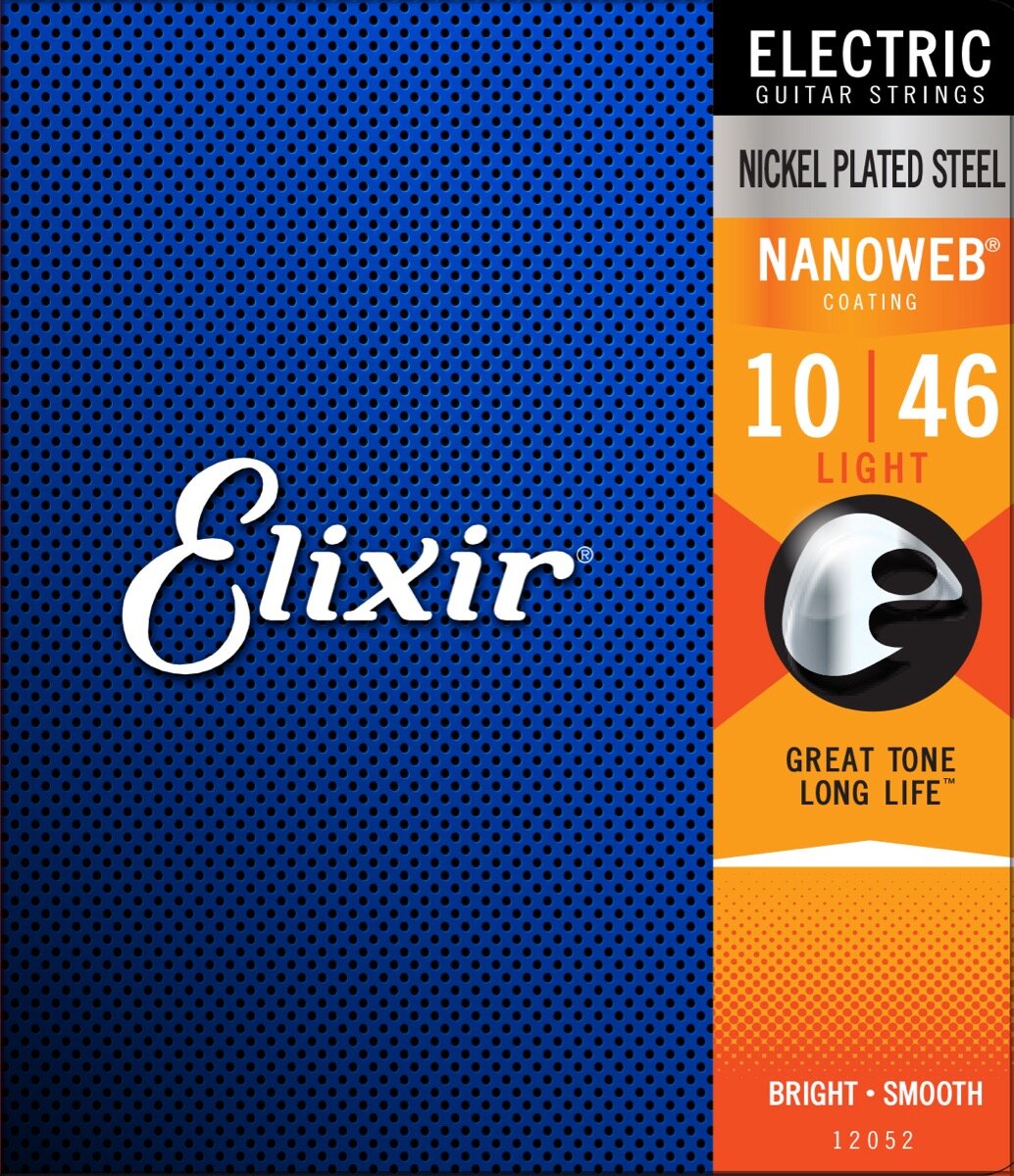 Elixir 12052 Light Electric Guitar Strgs NANOWEB