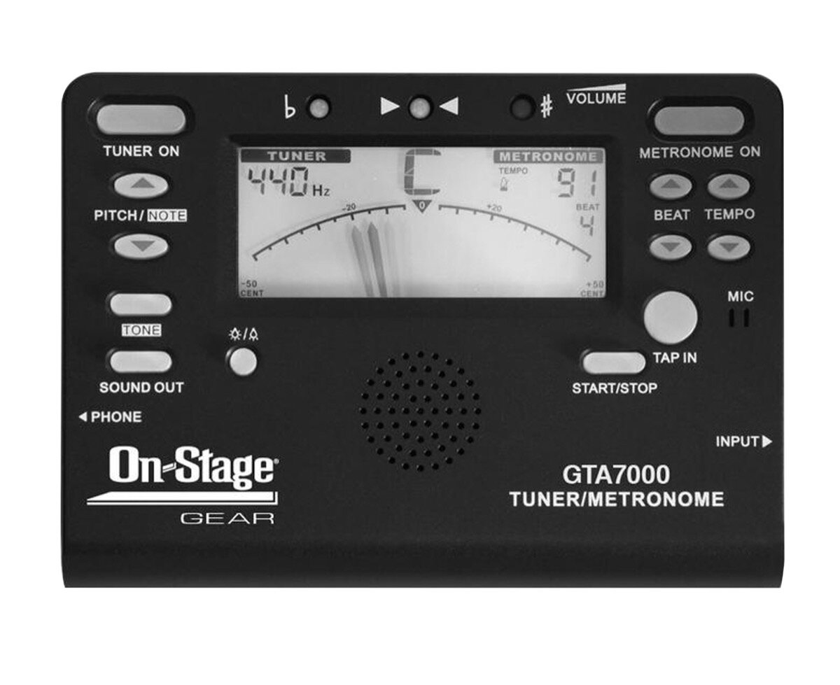 On Stage GTA7000 Chrm Tuner Metronome Tone Gen