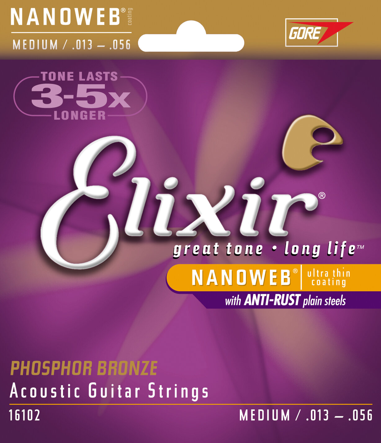 Elixir Phosphor Bronze Acoustic Strings Medium