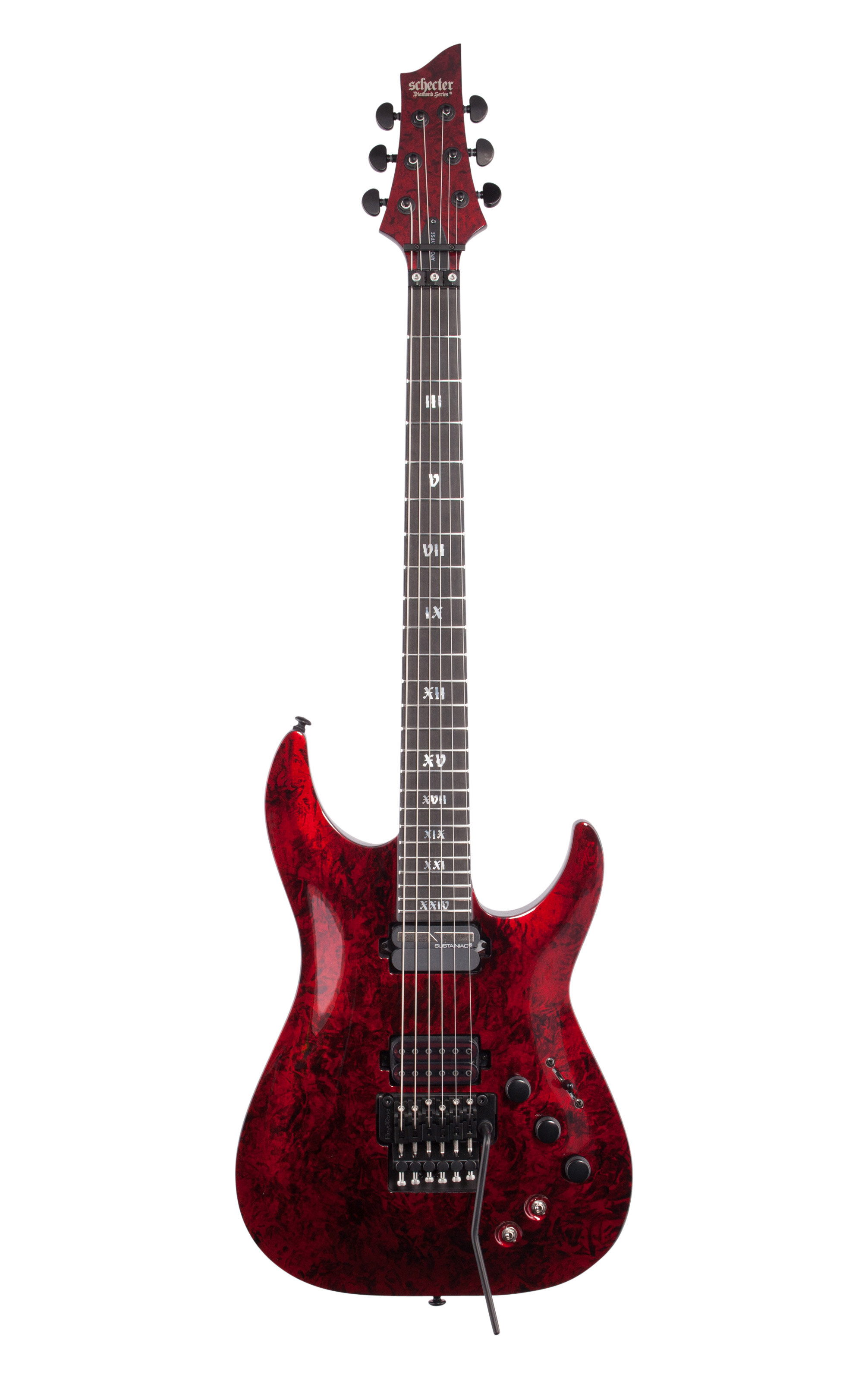 Schecter C1FRS Apocalypse Electric Guitar Red Reig -  3057