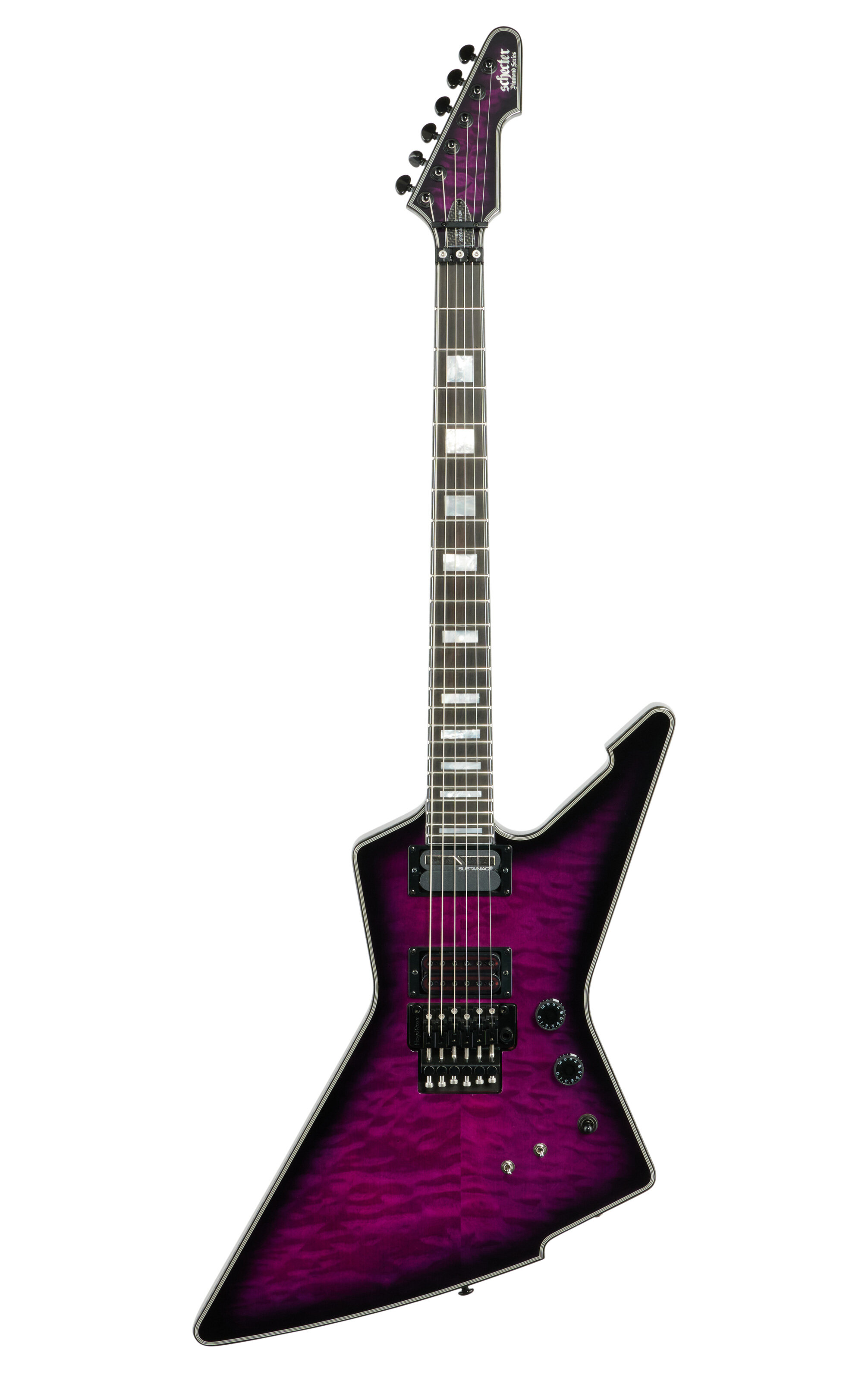 Schecter E-1FRS Electric Guitar Trans Purple Burst -  3071