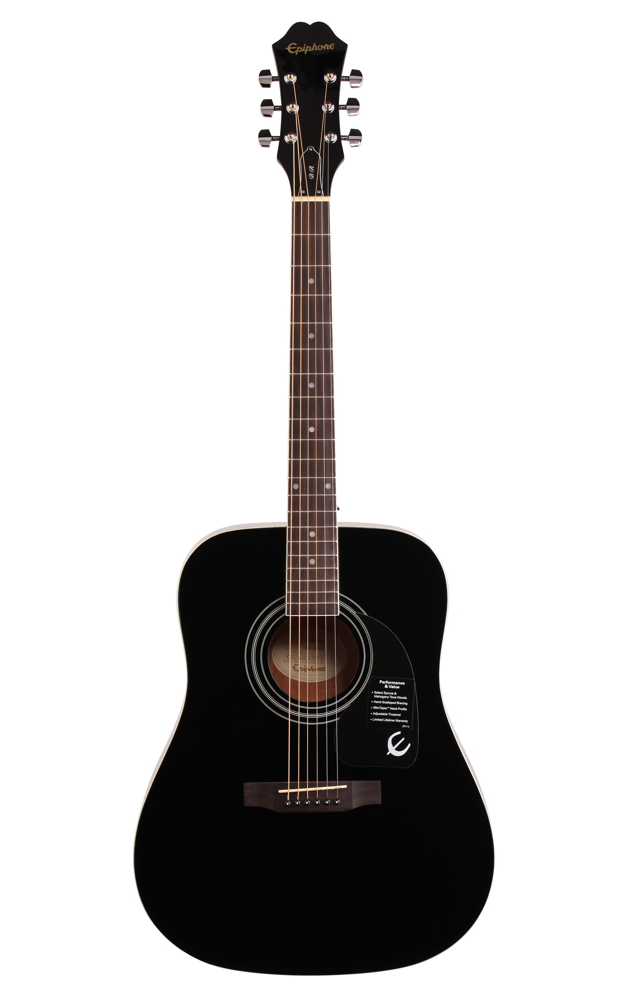 Epiphone DR100 Acoustic Guitar Ebony -  EA10EBCH1