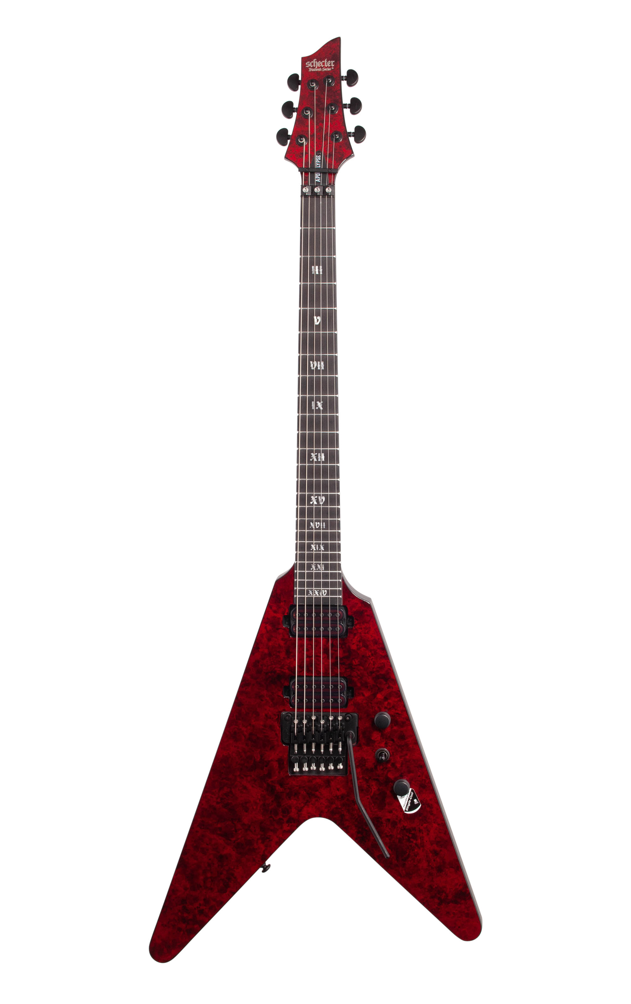Schecter V1FR Apocalypse Electric Guitar Red Reign -  3054