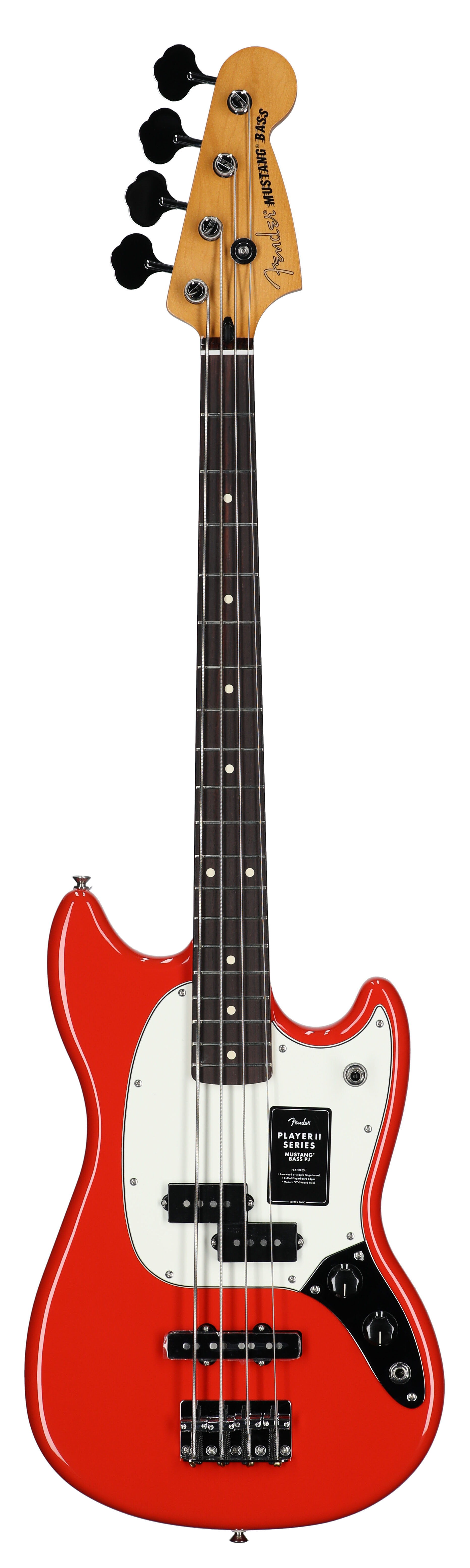 Fender Player II Mustang Bass PJ RW Coral Red