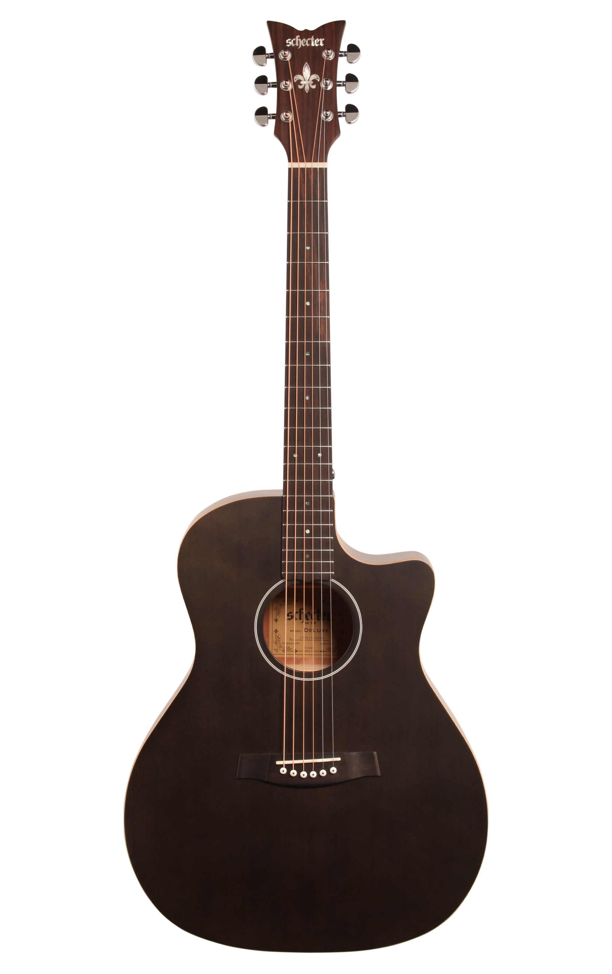 Schecter Deluxe Acoustic Guitar See Through Black -  3716