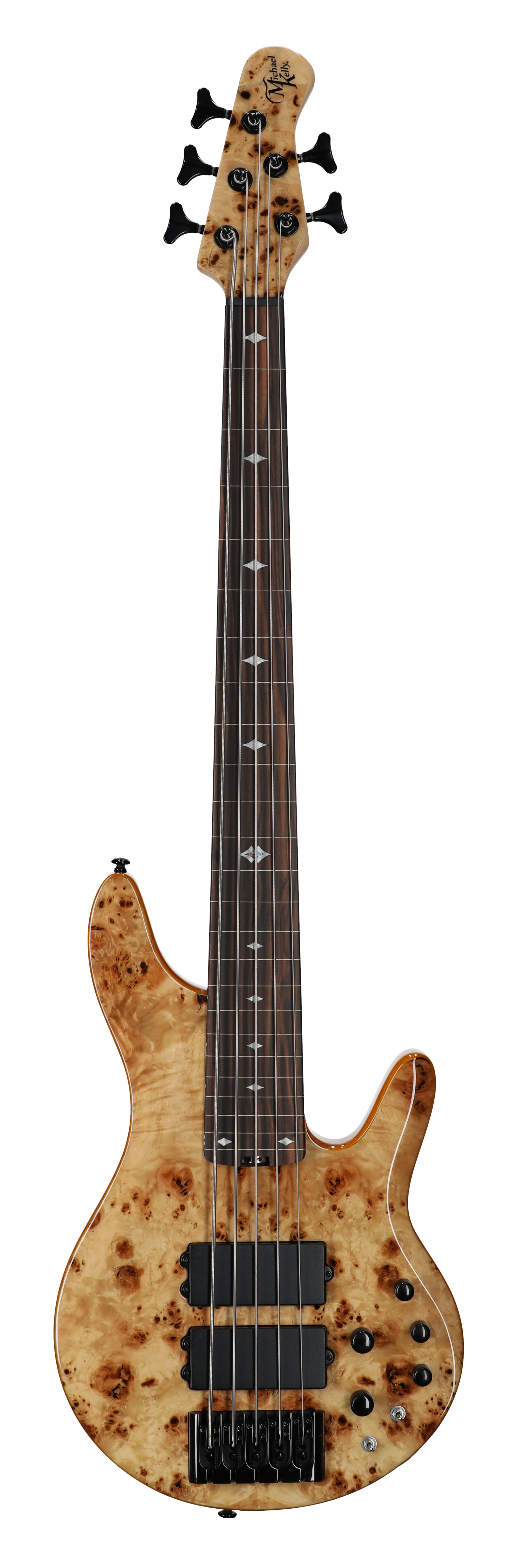 Michael Kelly Pinnacle 5 Bass Fretless Natural Bur