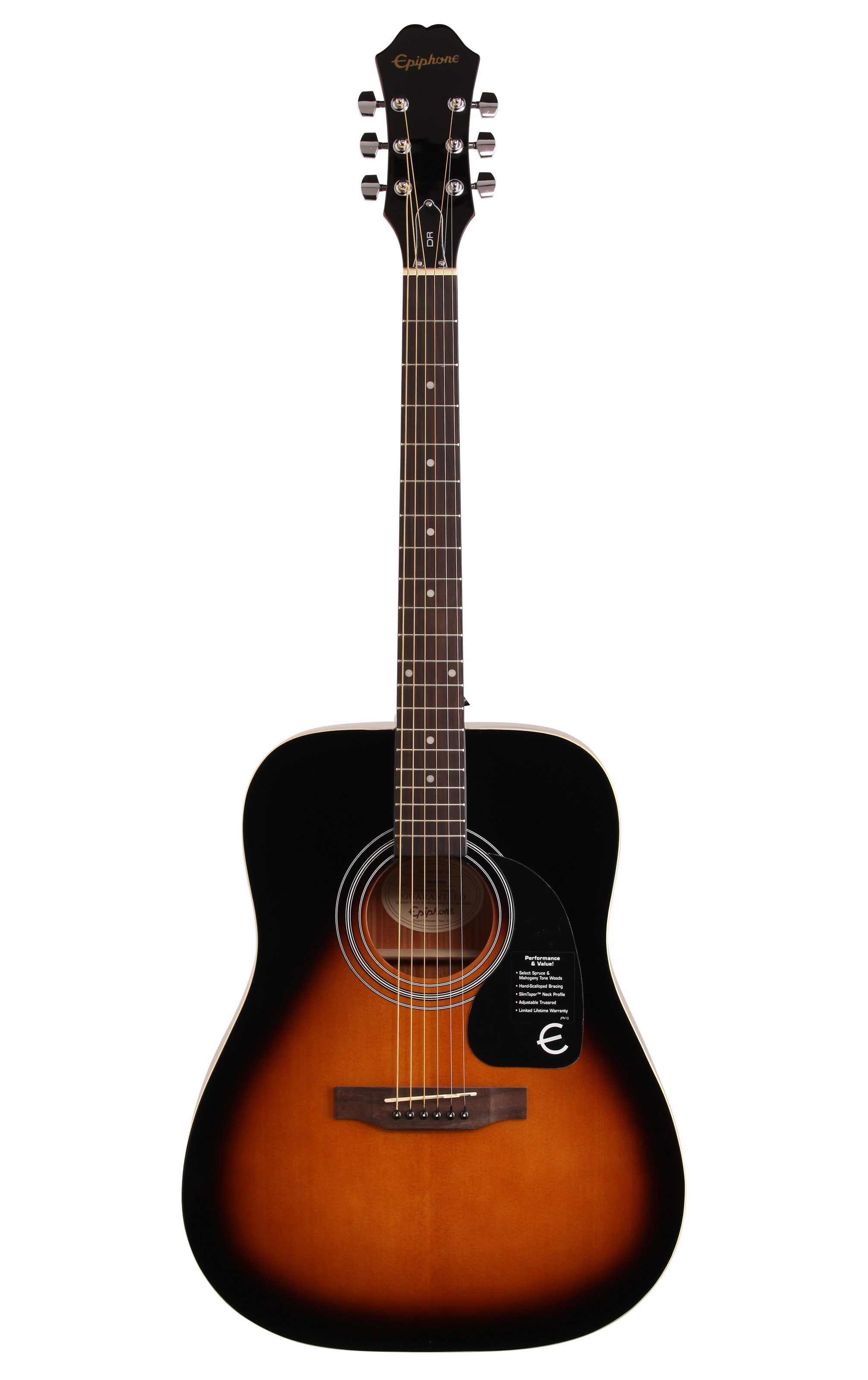Epiphone DR100 Acoustic Guitar Vintage Sunburst -  EA10VSCH1