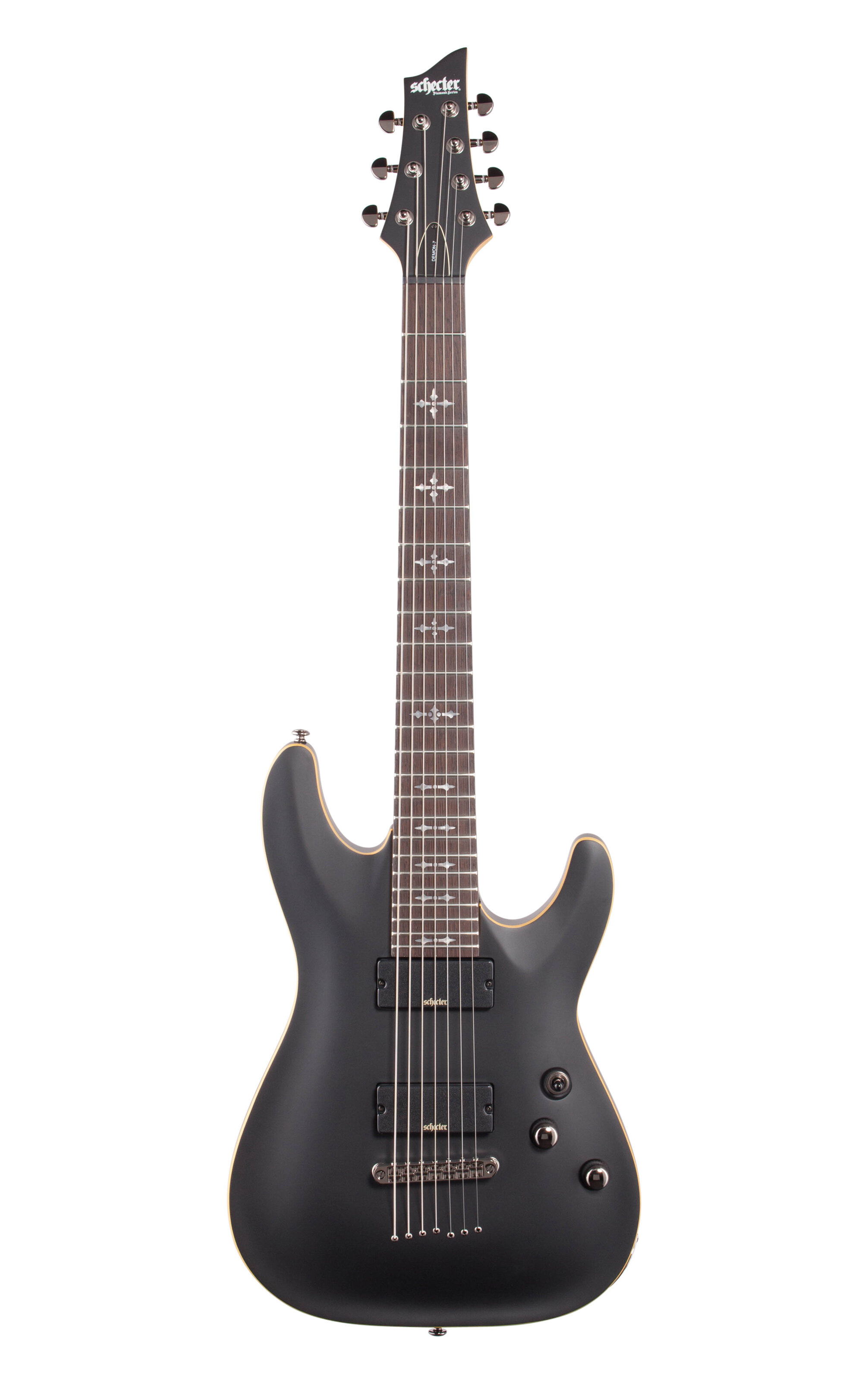 Schecter Demon 7 Electric Guitar Aged Black Satin -  3662