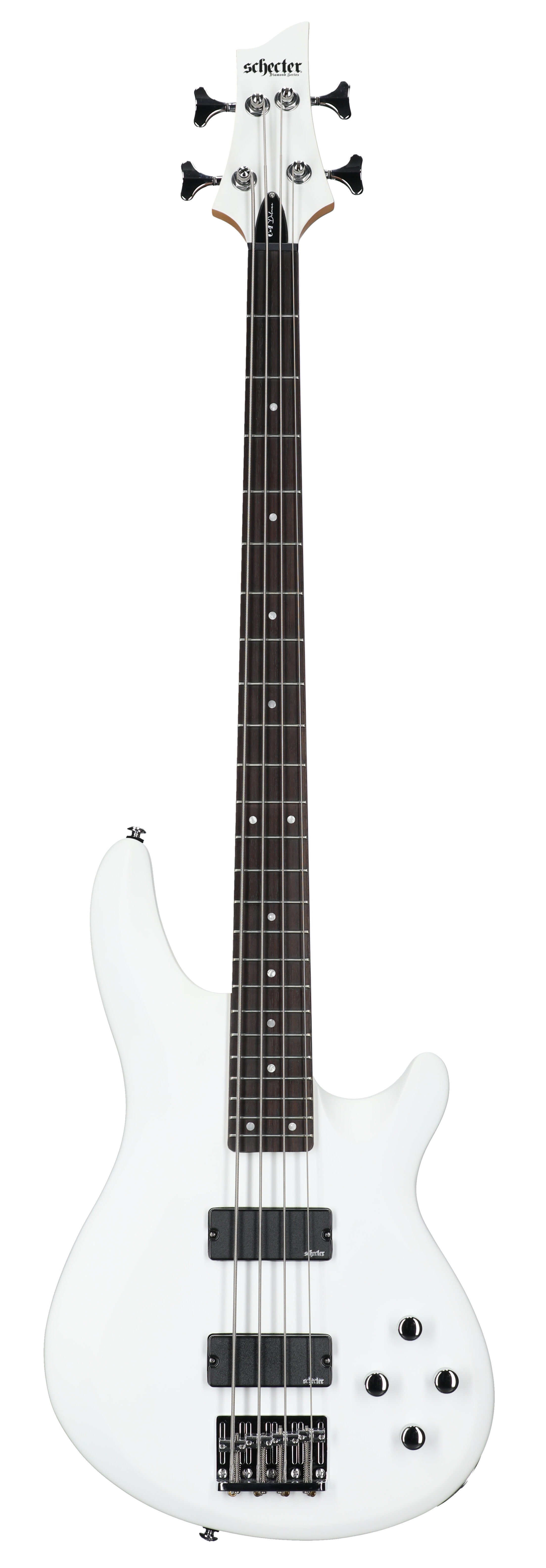 Schecter C-4 Deluxe Bass Satin White