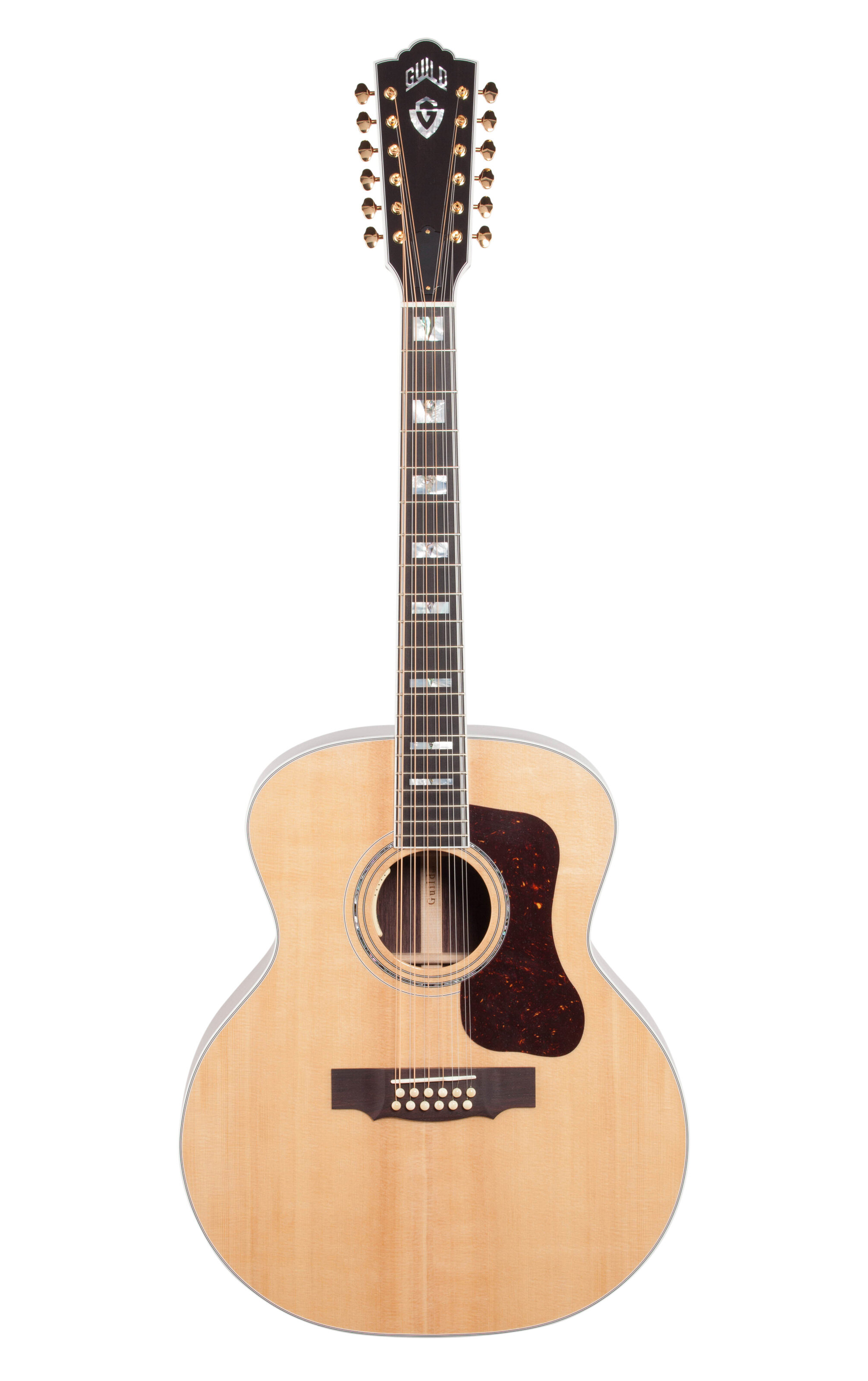Guild F512E 12 String Natural with Case -  385-3564-821