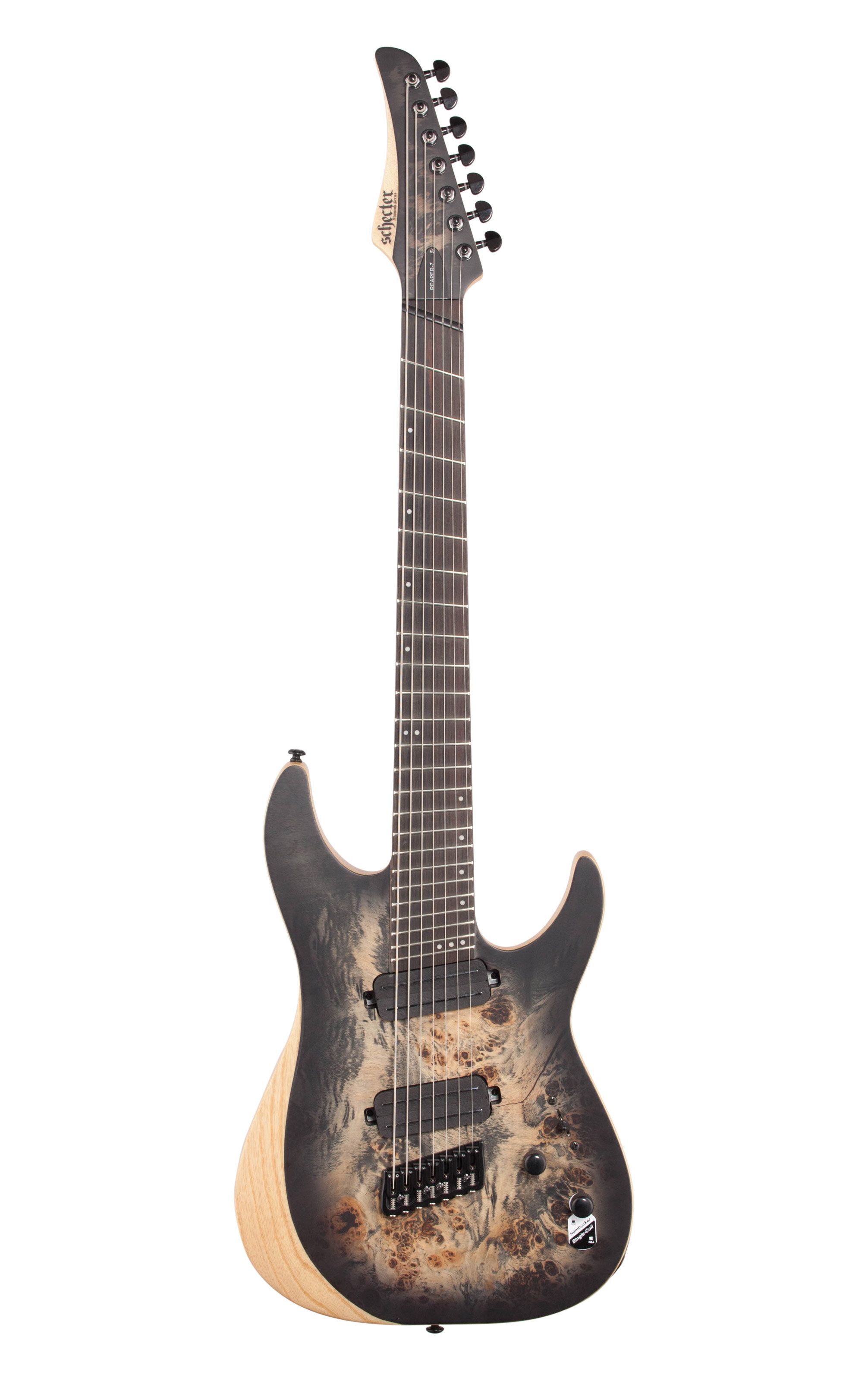 Schecter Reaper 7MS Electric Guitar Charcoal Burst -  1509