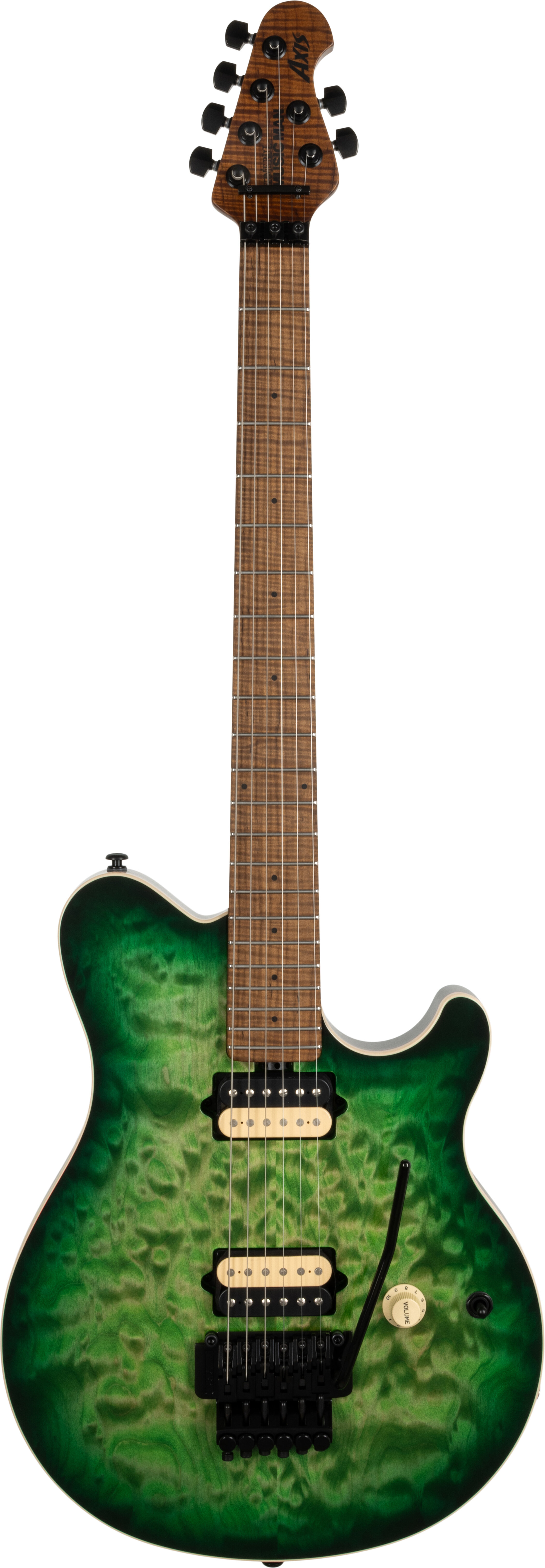 Music Man Axis EG W MONO Matcha Quilt -  Ernie Ball Music Man, 300-DTQ-R1-00-MB-BM