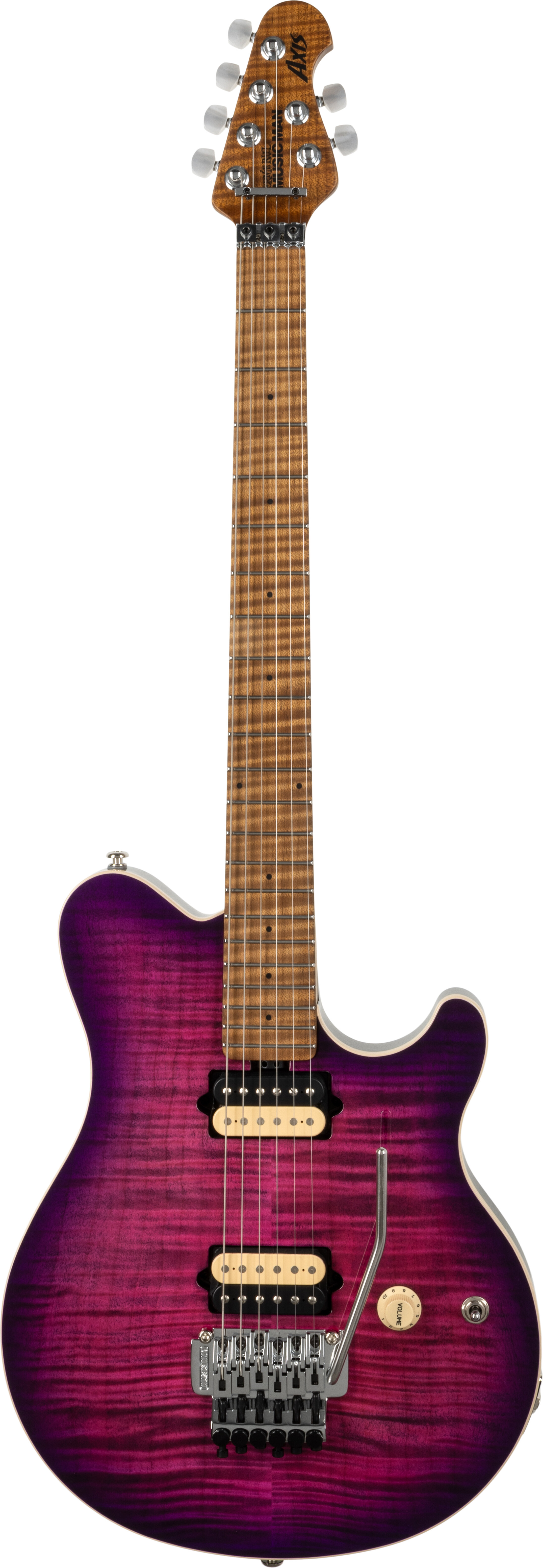 Music Man Axis EG w MONO Olallieberry Flame -  Ernie Ball Music Man, 300-WBF-R1-00-MB-CR