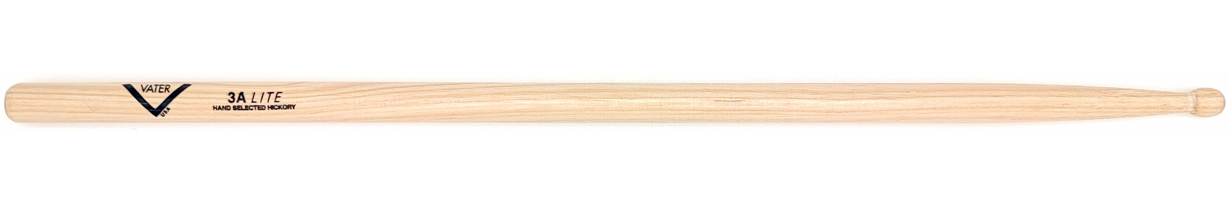 Vater 3A Lite Hickory Wood Tip Drumsticks Pair