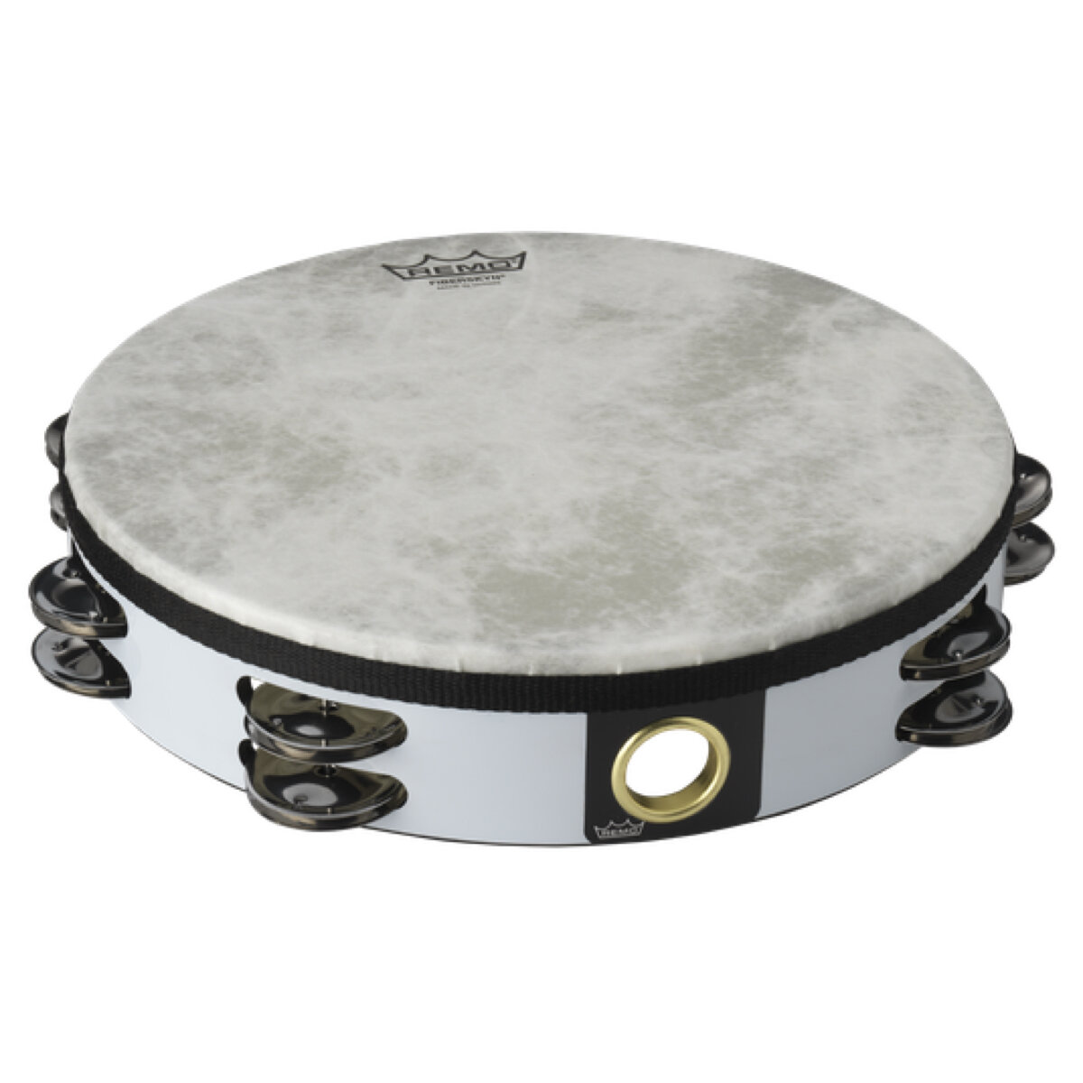 Remo Pretuned Tambourine 10inch 8x2Row Quadura Wht