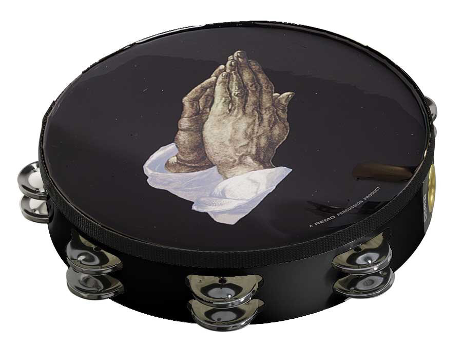 Remo Tambourine 10 10x2 Rows Praying Hands Graphc