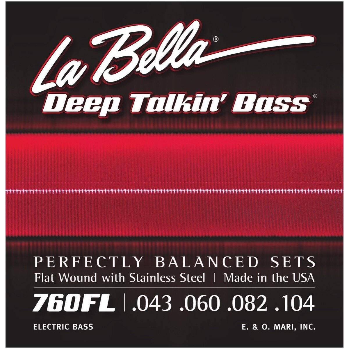La Bella 760FL Deep Talkin Bass Strings Flatwound