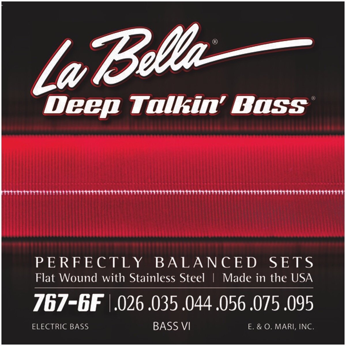 La Bella 767-6F Steel FlatWound Bass VI Strings