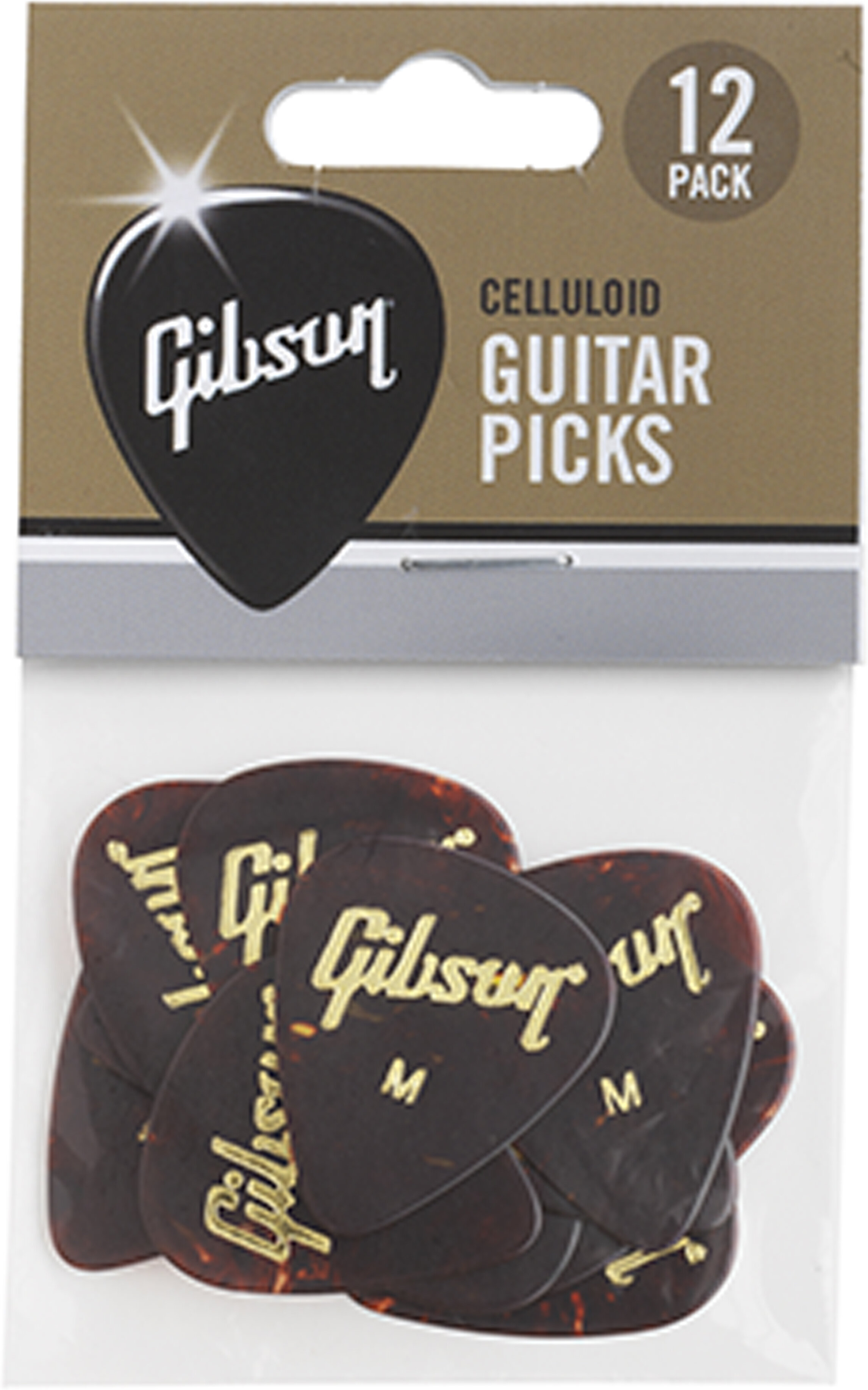 Gibson Tortoise Picks 12 Pack Medium
