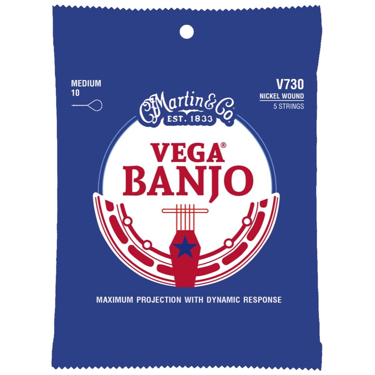 Martin V730 Vega Nickel Wound Banjo Strings Medium