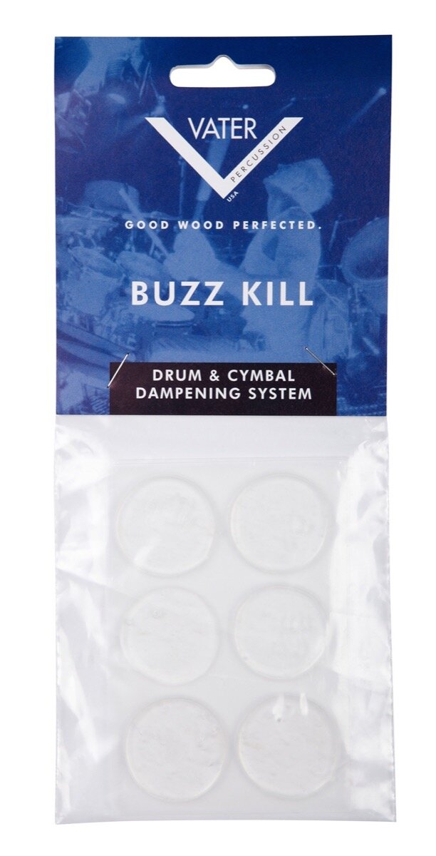 Vater Buzz Kill Drum Dampening Gels Clear 6 Pack