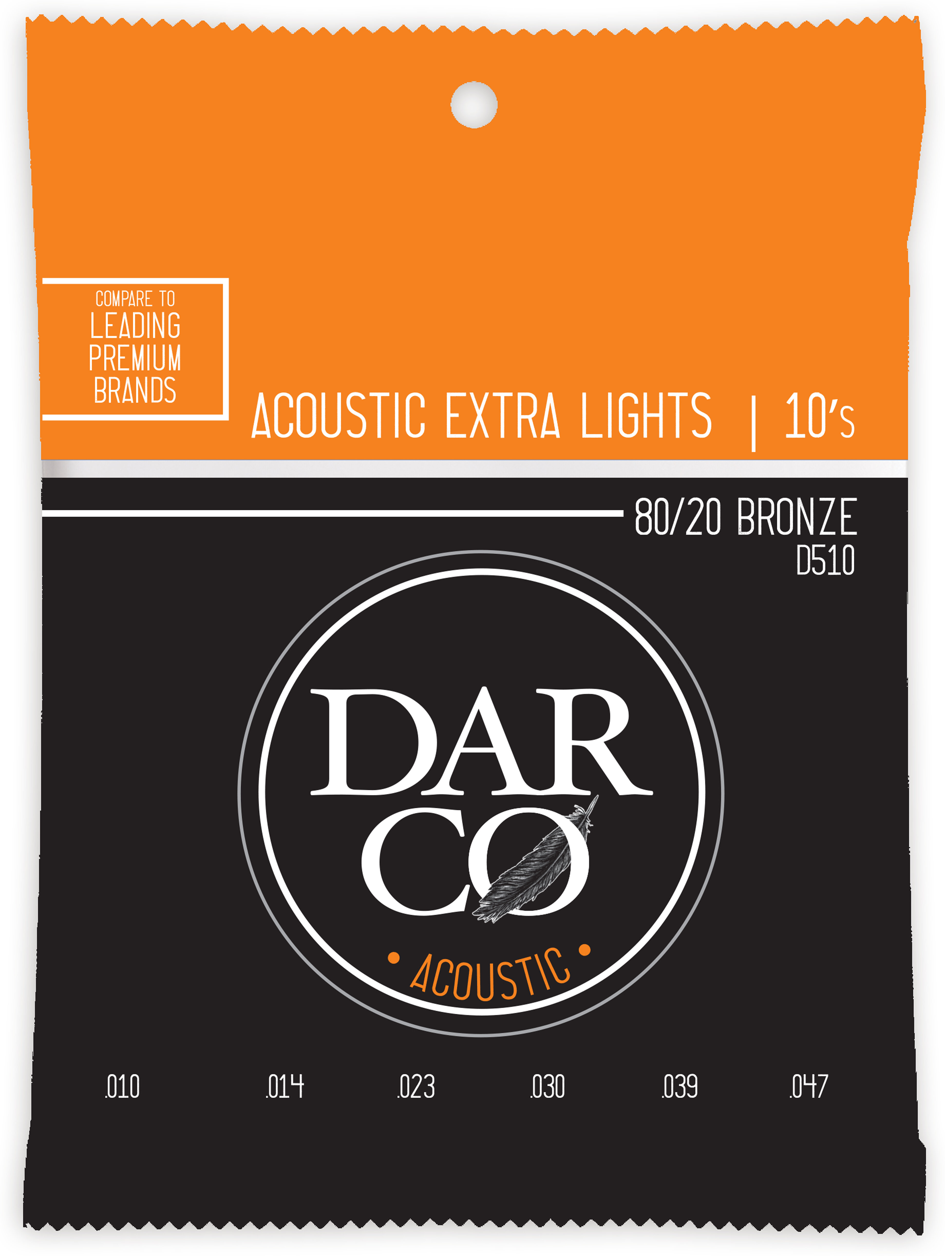 Darco D510 80/20 Bronze Acoustic Guitar Strings