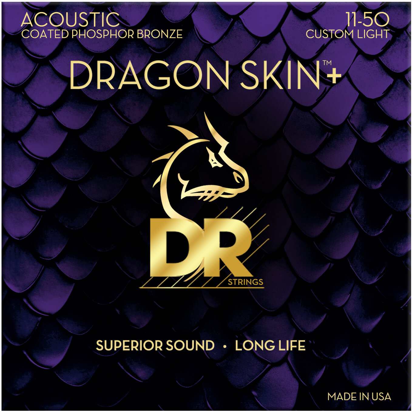 DR Strings DAP-11 Dragon Skin Plus Acoustic Set
