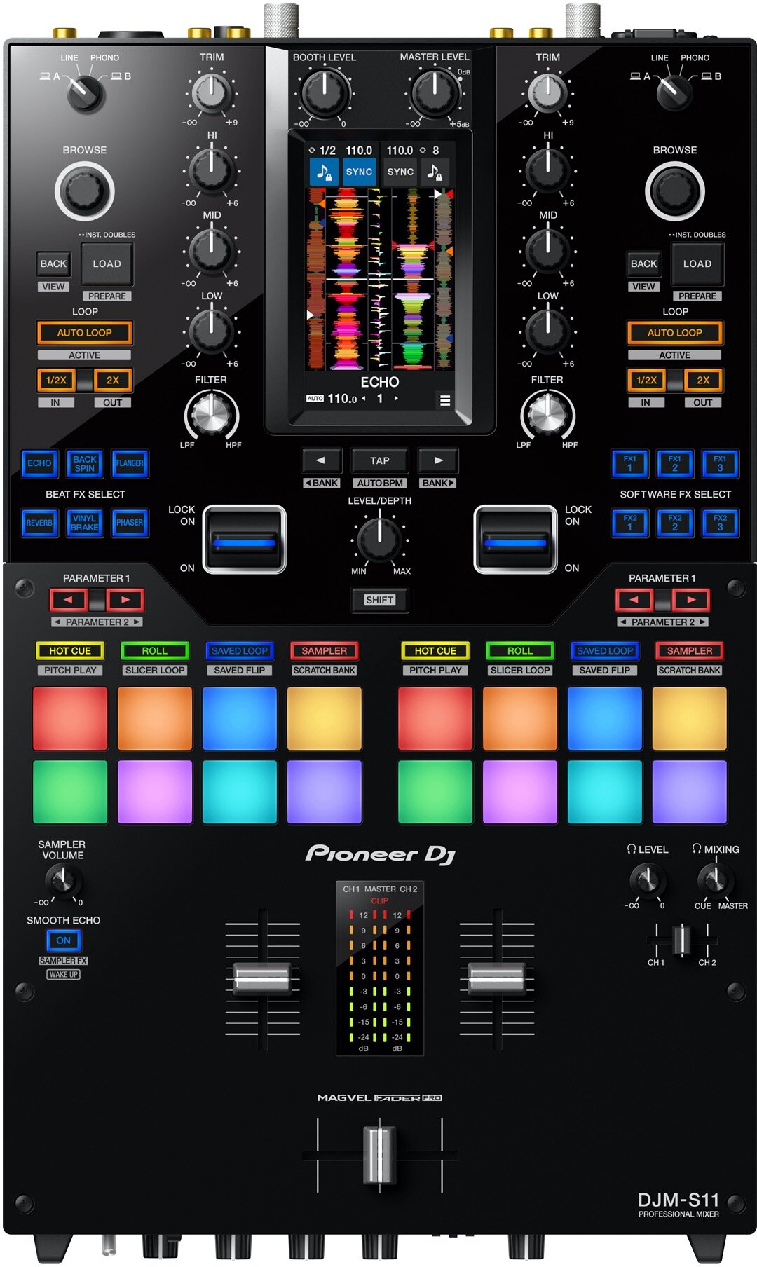 Pioneer DJ DJMS11 Professional DJ Mixer -  DJM-S11