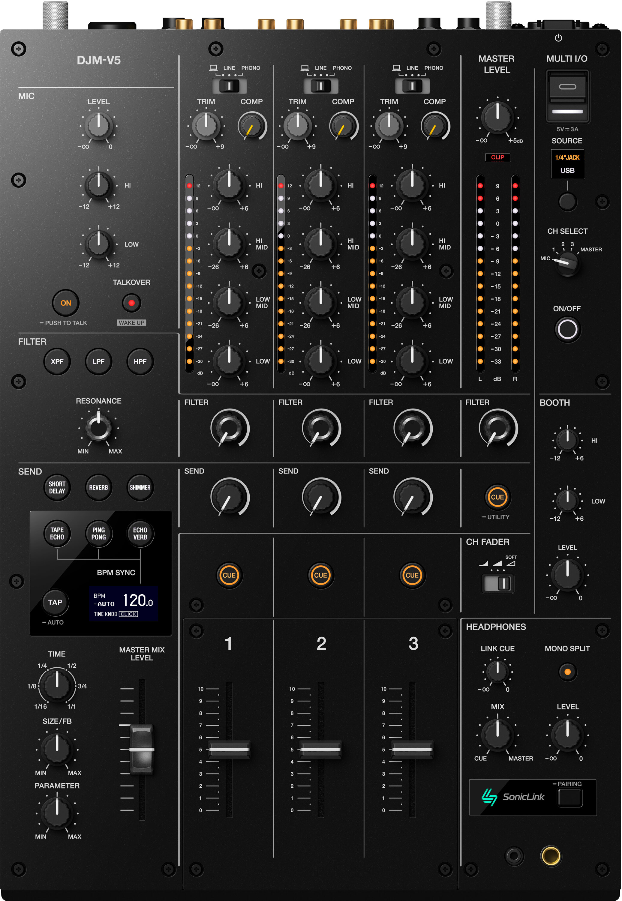 AlphaTheta DJMV5 DJ Mixer