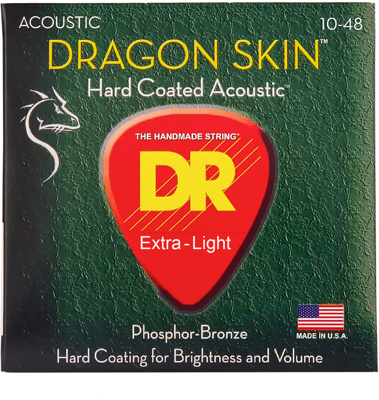 DR Dragonskin Coated P/Bronze Acou Strings 10-48