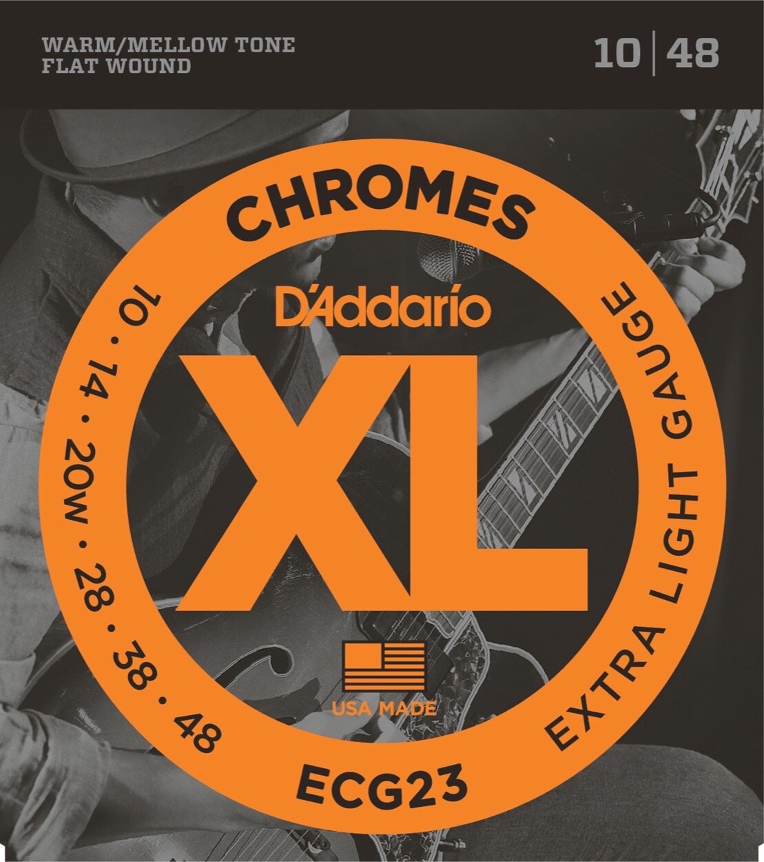 DAddario ECG23 XL Chromes Flatwound Elect Strings