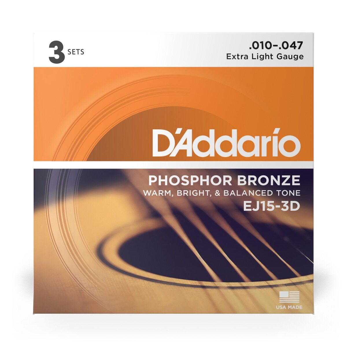 DAddario EJ15 Pho Bronz Aco Gtr Strings X Lt 3 PK -  D'Addario, EJ-153D