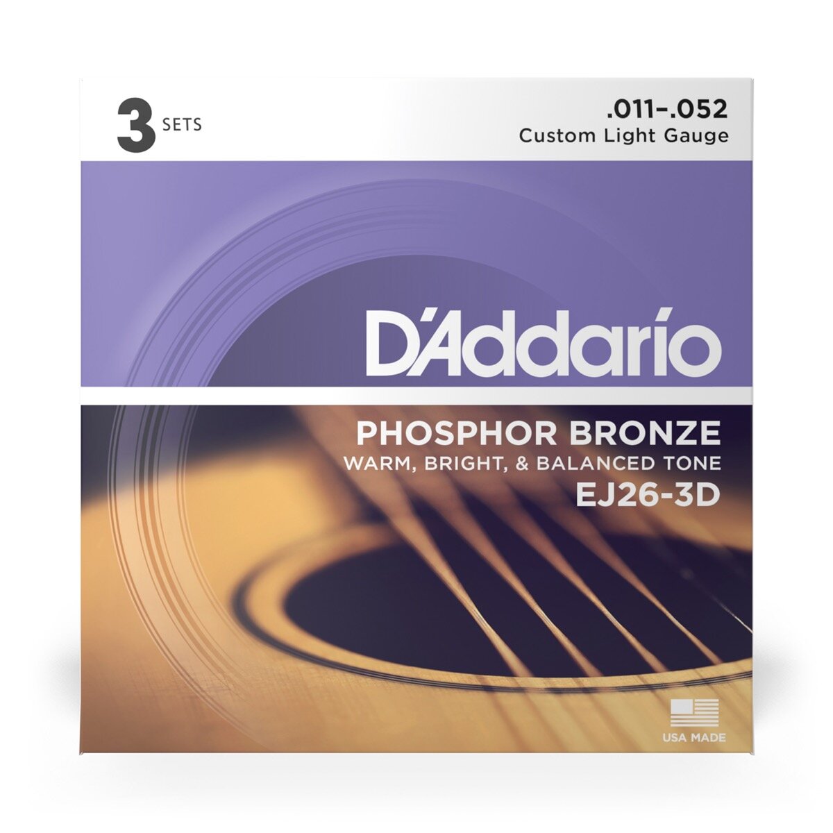 Daddario 3-Pack EJ26Custom Light Gauge S -  D'Addario, EJ26-3D